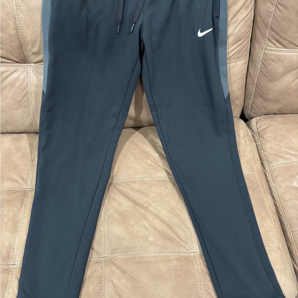 Nike Charcoal Dri-FIT Joggers with White Swoosh